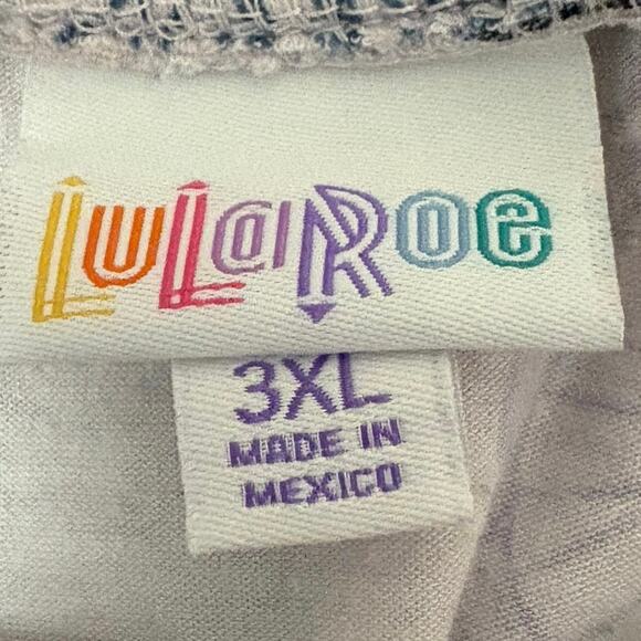 LulaRoe Madison Pastel Bicycle Print Pleated Skirt 3XL Purple Pockets Midi - Picture 5 of 7